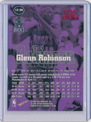 SkyBox 1997-1998 Premium Star Rubies #12SR Glenn Robinson 5/50