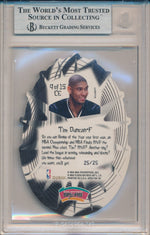 SkyBox 1999-2000 Apex Cutting Edge #9/15CE Tim Duncan 25/25 / BGS Grade 9