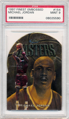 Topps 1997 Finest Embossed #154 Michael Jordan  / PSA Grade 9