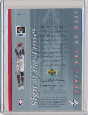 Upper Deck 1999-2000 SP Authentic Sign Of The Times #LM Lamond Murray