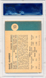 Fleer 1961 Syracuse Nationals  #13 Dave Gambee  / PSA Grade 6