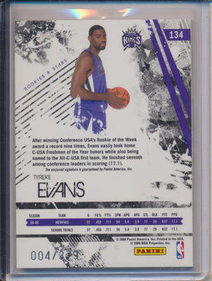 Panini 2008-2009 Rookies & Stars Jumbo Patch RPA #134 Tyreke Evans 4/379