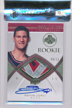 Upper Deck 2008-2009 Exquisite Collection Rookie Parallel #64 Brook Lopez 9/11 / Auto Grade 9