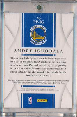 Panini 2012-2013 Immaculate Collection Jumbo Patch Auto #PP-IG Andre Iguodala 17/75