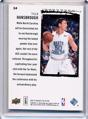 Upper Deck 2009-2010 Exquisite Collection Rookie Parallel #54 Tyler Hansbrough 22/50