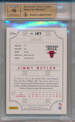 Panini 2012-2013 National Treasures Rookie Card #127 Jimmy Butler 122/199 / BGS Grade 9.5 / Auto Grade 10