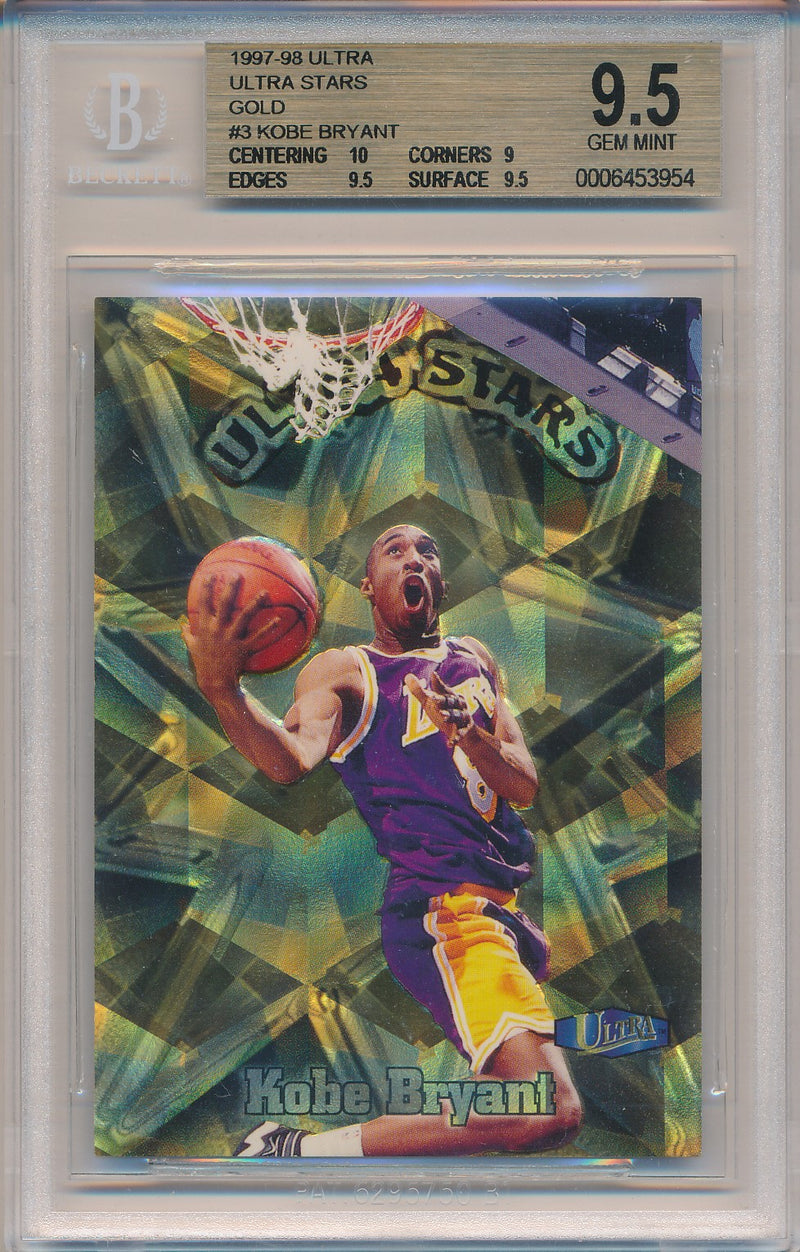 Fleer 1997-1998 Ultra Ultra Stars #3/20US Kobe Bryant  / BGS Grade 9.5