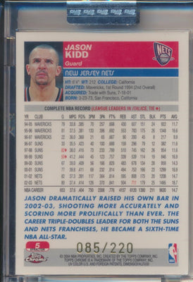 Topps  2003-2004 Chrome  X-Fractor #5 Jason Kidd 85/220