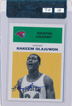 Fleer 2011-2012 Retro 1961 Auto #61HO Hakeem Olajuwon  / BGS Grade 7 / Auto Grade 10