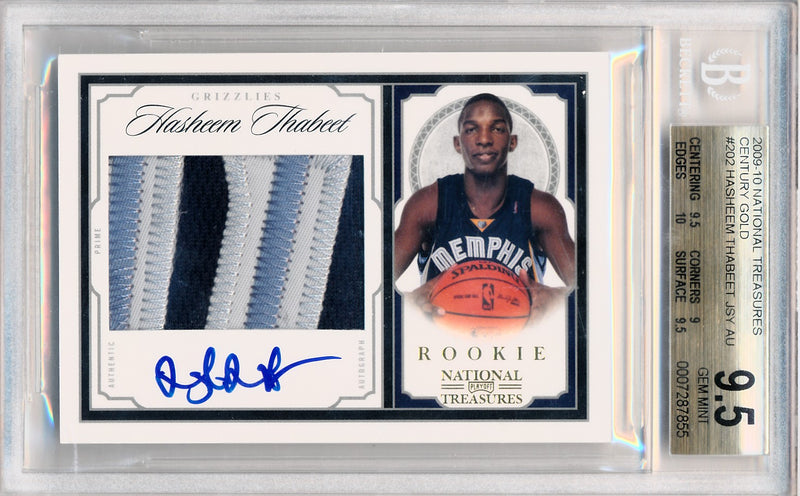 Panini 2009-2010 National Treasures Century Gold #202 Tyreke Evans 17/25 / BGS Grade 9.5 / Auto Grade 10