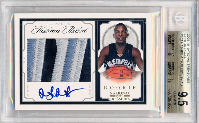 Panini 2009-2010 National Treasures Century Gold #202 Tyreke Evans 17/25 / BGS Grade 9.5 / Auto Grade 10