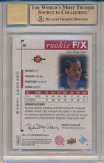 Upper Deck 2011-2012 SP Authentic Rookie F/X #88 Kawhi Leonard 49/50 / BGS Grade 9.5 / Auto Grade 10