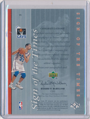 Upper Deck 1999-2000 SP Authentic Sign Of The Times #TL Trajan Langdon