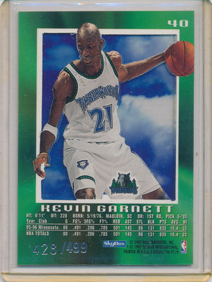 SkyBox 1996-1997 E-X 2000 Credentials #40 Kevin Garnett 428/499