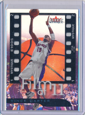 Fleer 2000-2001 Mystique Film At 11 #1/10FE Vince Carter