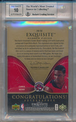 Upper Deck 2006-2007 Exquisite Collection Number Pieces #EN-CB Chris Bosh 4/4 / BGS Grade 8.5 / Auto Grade 10