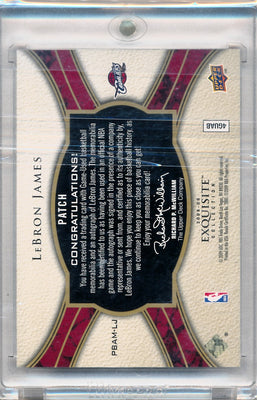 Upper Deck 2008-2009 Exquisite Collection Auto Jersey Patch #PBAM-LJ Lebron James 2/23