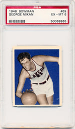 Topps Bowman 1948   #69 George Mikan  / PSA Grade 6 / BGS Grade None