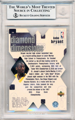 Upper Deck 1997-1998 Diamond Dimensions  #D8 Kobe Bryant 45/100 / BGS Grade 9