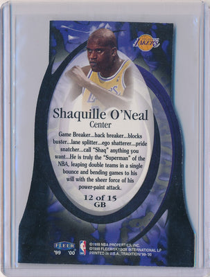 Fleer 1999-2000 Tradition Game Breakers #12/15GB Shaquille O'neal 66/100