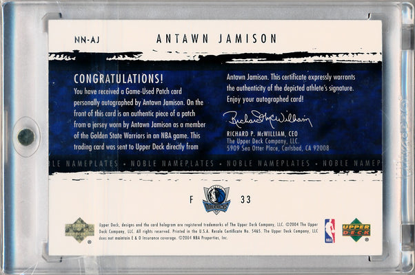 Upper Deck 2003-2004 Exquisite Collection Noble Nameplates #NN-AJ Antawn Jamison 7/25