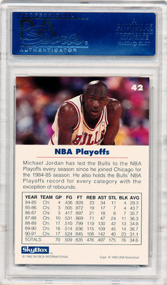 Skybox 1992 USA Basketball NBA Playoffs #42 Michael Jordan  / PSA Grade 10