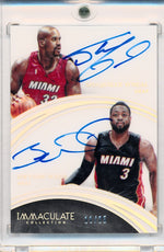 Panini 2015-2016 Immaculate Collection Dual Auto #6 Shaquille O'neal / Dwayne Wade 11/25