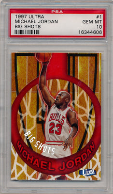 Fleer 1997-1998 Ultra Big Shots #1 Michael Jordan 1/15 / PSA Grade 10