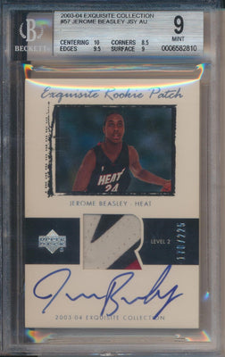 Upper Deck 2003-2004 Exquisite Collection Exquisite Rookie Patch Auto #57 Jerome Beasley 178/225 / BGS Grade 9 / Auto Grade 10