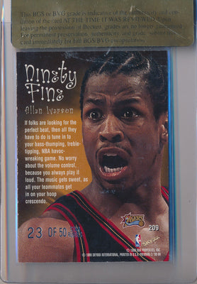 SkyBox 1998-1999 Premium Rubies Ninety Fine #209 Allen Iverson 23/50 / BGS Grade 8