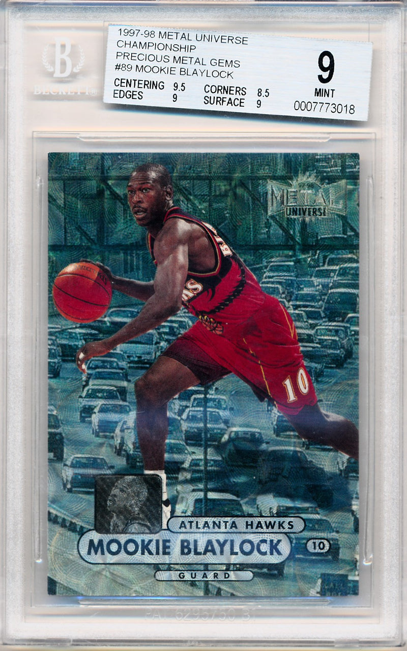 Skybox 1997-1998 Metal Universe Championship Precious Metal Gems #89 Mookie Blaylock 19/50 / BGS Grade 9