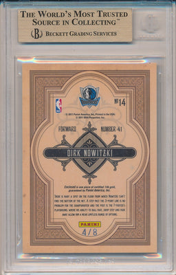 Panini 2010-2011 Gold Standard Gold Mining #14 Dirk Nowitzki 4/8 / BGS Grade 9.5