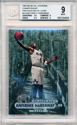 Skybox 1997-1998 Metal Universe Championship Precious Metal Gems #14 Anfernee Hardaway 14/50 / BGS Grade 9