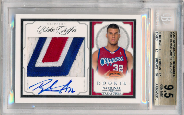 Panini 2009-2010 National Treasures Century Silver #201 Blake Griffin 91/99 / BGS Grade 9.5 / Auto Grade 9