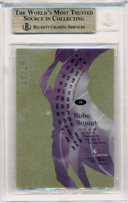 Skybox 1998-1999 E-X Century Essential Credentials Future #10 Kobe Bryant 67/81 / BGS Grade 9.5