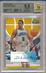 Topps 2005-2006 Finest Gold Refractors #139 Deron Williams 51/59 / BGS Grade 9.5 / Auto Grade 10