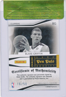 Panini 2009 Authentic Signature  #BG Blake Griffin 16/50 / Auto Grade 9