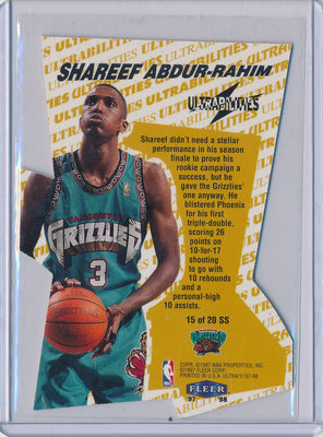 Fleer 1997-1998 Ultrabilities Superstar #15/20SS Shareef Abdur-Rahim