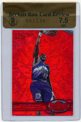 Skybox 1997-1998 Metal Universe Championship Precious Metal Gems Red #97 Karl Malone 29/100