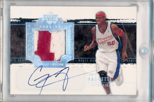 Upper Deck 2003-2004 Exquisite Collection Noble Nameplates #NN-CM Corey Maggette 8/25