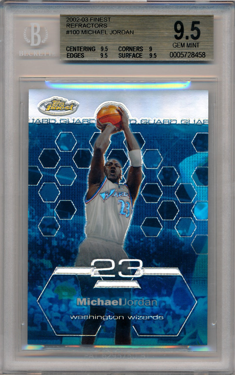 Topps 2002-2003 Finest Fefractors #100 Michael Jordan 165/250 / BGS Grade 9.5