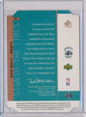 Upper Deck 1998-1999 SP Authentic Sign Of The Times #DV David Wesley
