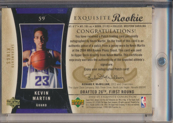 Upper Deck 2004-2005 Exquisite Collection Gold RPA #59 Kevin Martin 6/23