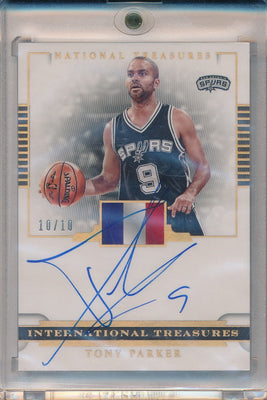 Panini 2016-2017 National Treasures International Treasures #12 Tony Parker 10/10