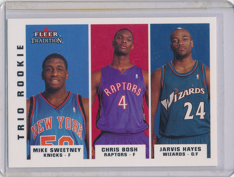 Fleer 2003-2004 Tradition Trio Rookie #292 Chris Bosh/ Michael Sweetney/ Jarvis Hayes