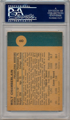 Fleer 1961 Sportscard Guaranty  #8 Wilt Chamberlain  / PSA Grade 6.5 / BGS Grade None