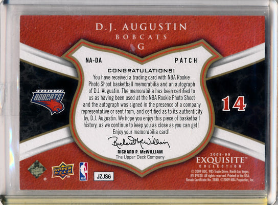 Upper Deck 2008-2009 Exquisite Collection Noble Nameplates #NADA D.J. Augustin 21/25