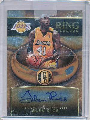 Panini 2015-2016 Gold Standard Ring Bearers Autographs #RB-GR Glen Rice 32/49