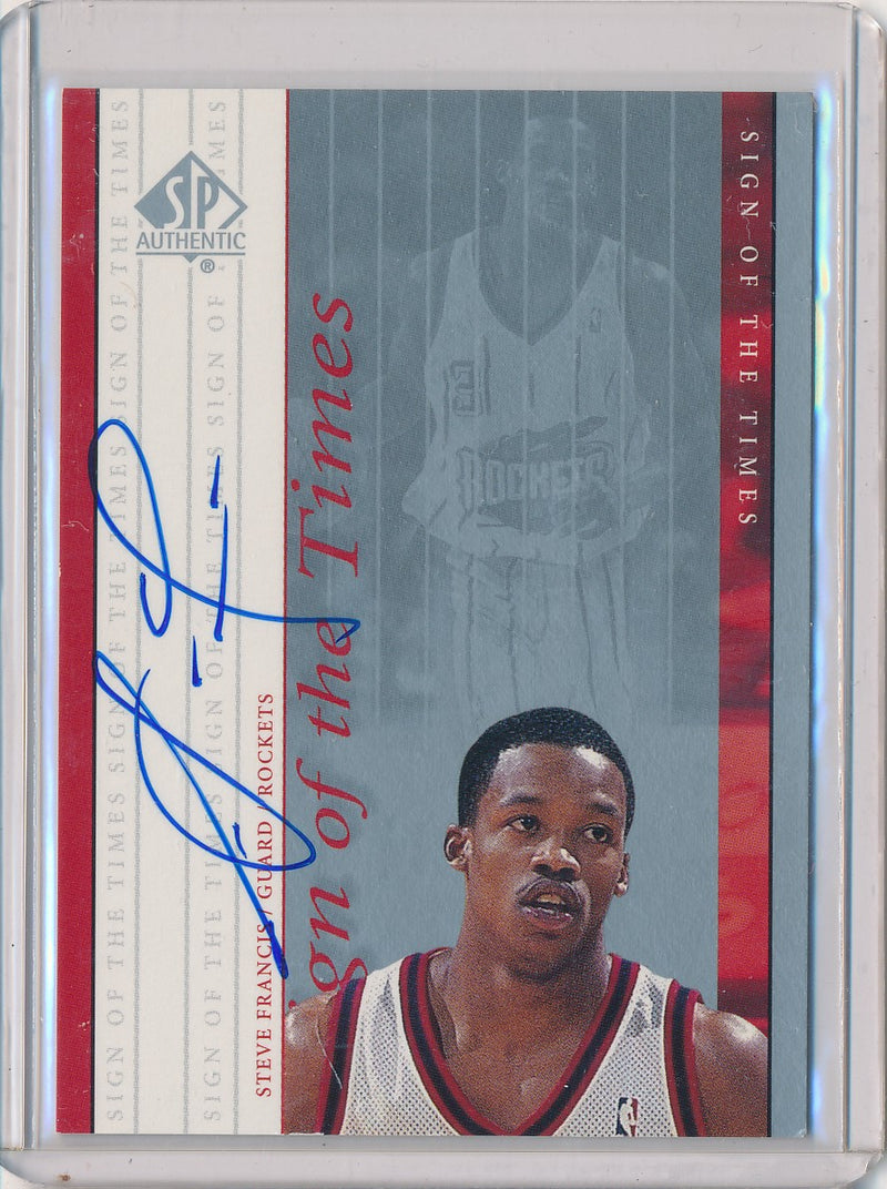 Upper Deck 1999-2000 SP Authentic Sign Of The Times #SF Steve Francis