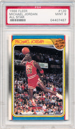 Fleer 1988  All Star #120 Michael Jordan  / PSA Grade 9